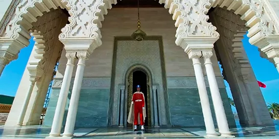 5 Day Trip in Morocco - Mohamed V Mosoleum entrance