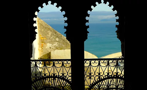 Balcony overseeing the port of Tangier - terms and conditions
